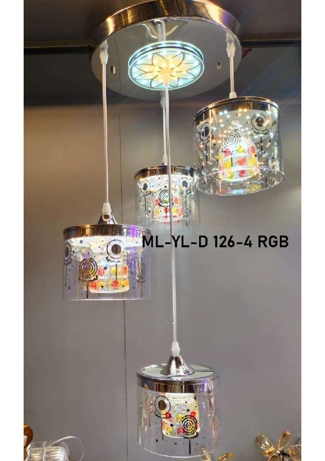 Glass hanging light