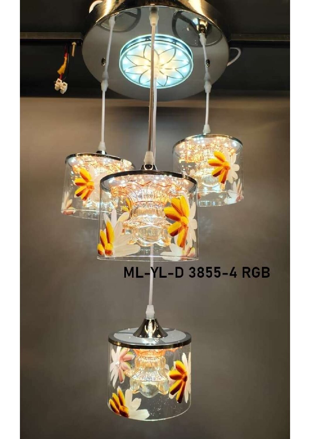 Glass hanging light