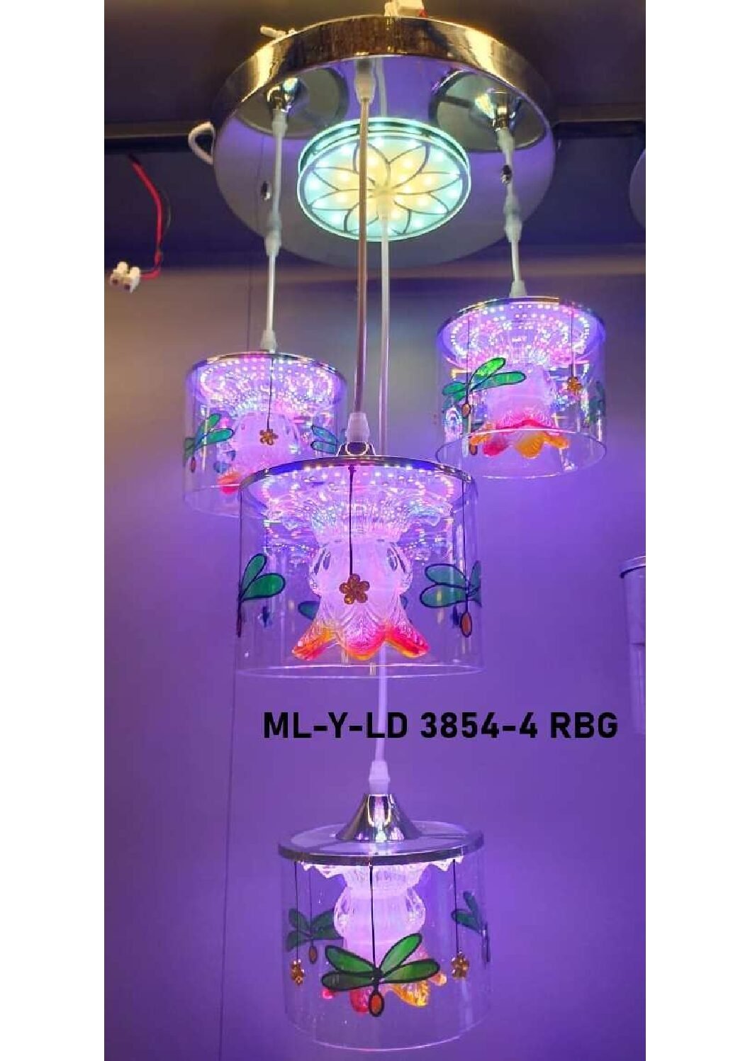 Glass hanging light