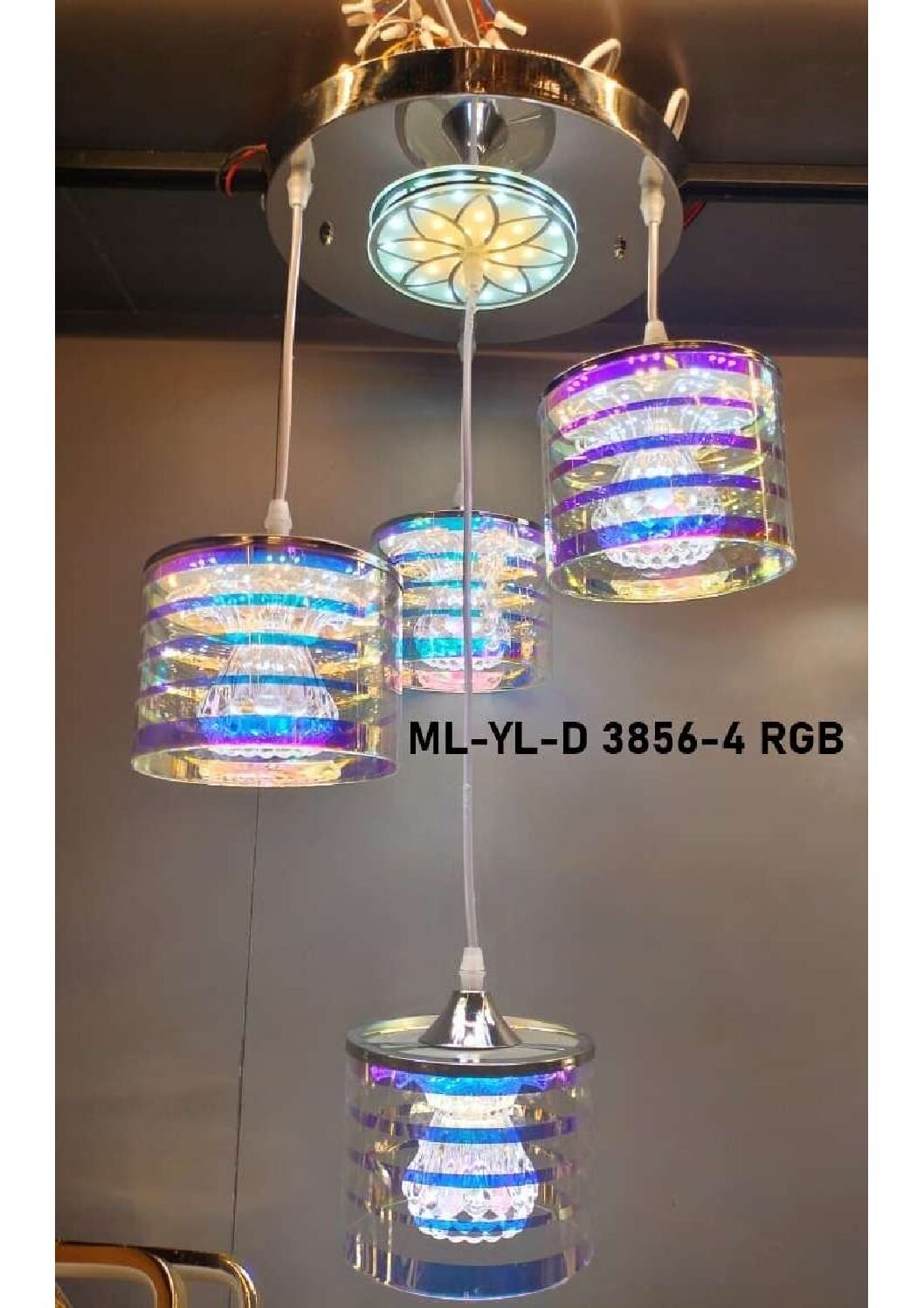 Glass hanging light